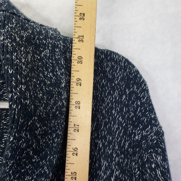 Brooklyn Calling Cardigan Men's M Grandpa Sweater Shawl Collar Blue White Fleck - Picture 13 of 15